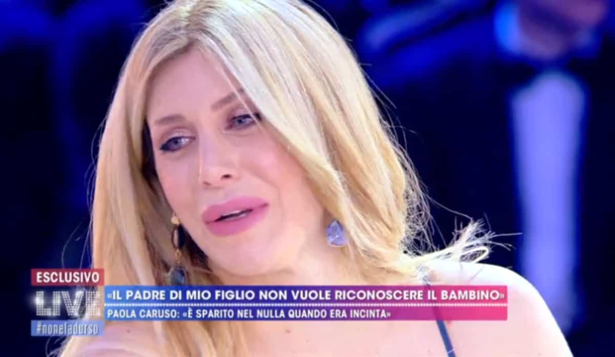 Paola Caruso figlio Non la D Urso padre bambino video