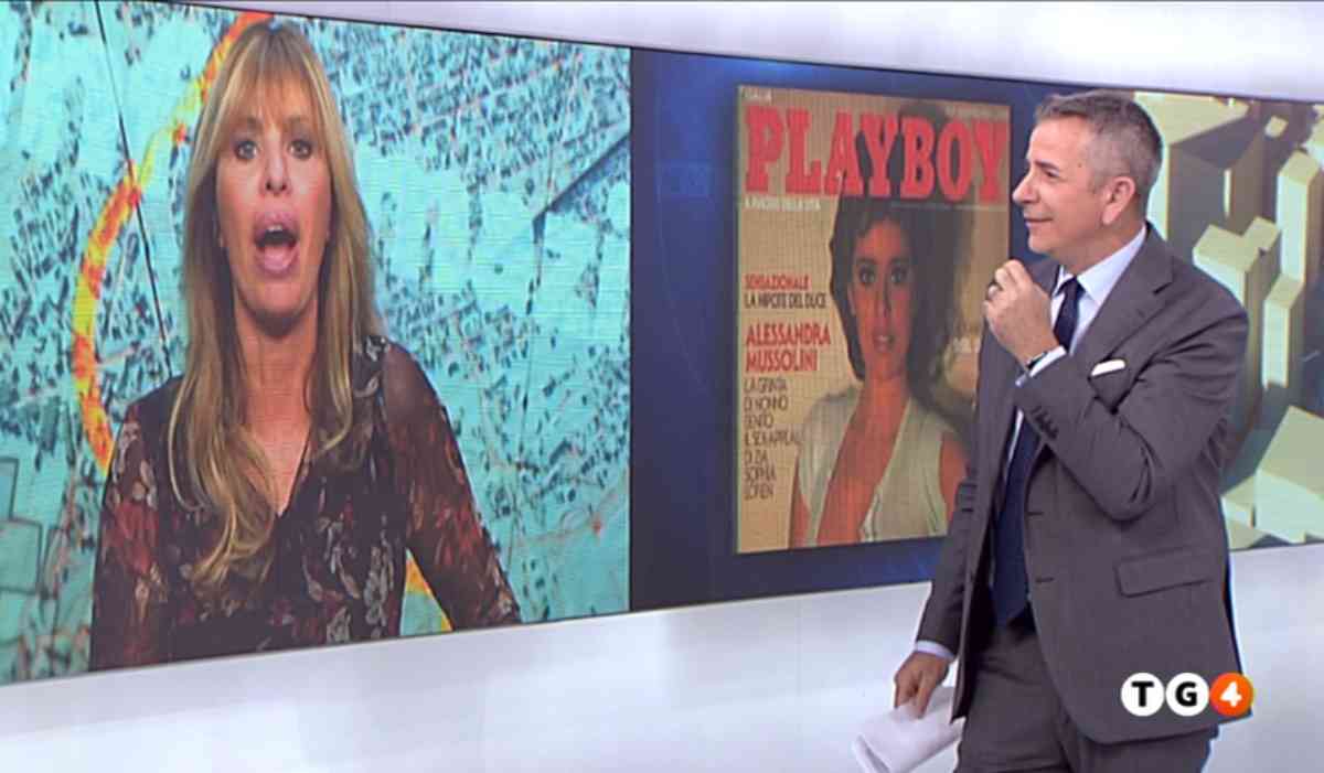 Alessandra Mussolini provoca Giuseppe Brindisi al Tg4: video Mediaset