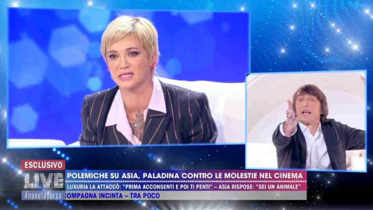 Asia Argento a Live Non la D Urso lite con Cruciani video Mediaset