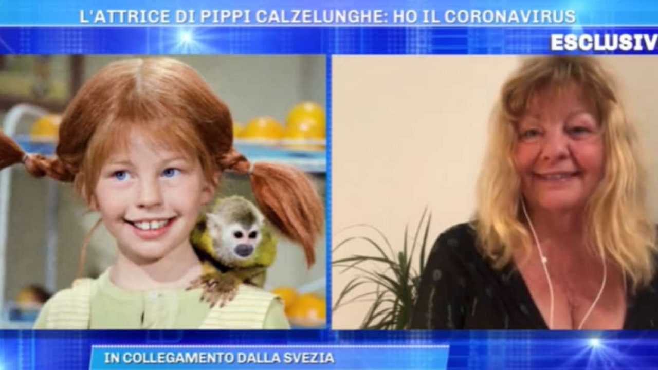 Domenica Live, Pippi Calzelunghe: Inger Nilsson a casa a causa del Covid-19  | Video Mediaset