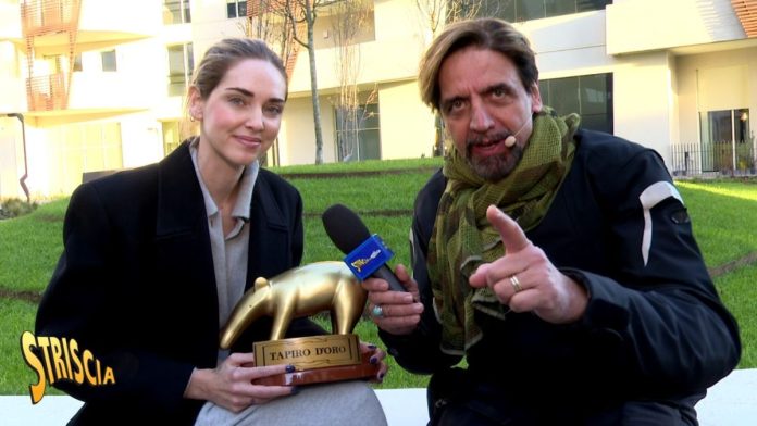 Chiara Ferragni tapito Striscia la Notizia