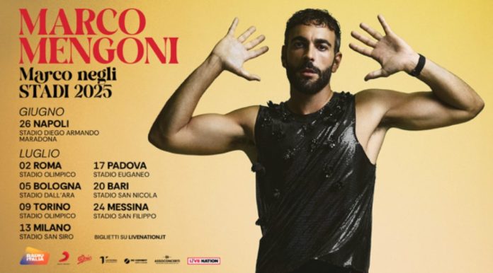 Marco Mengoni negli stadi 2025